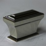 polished nickel cabinet knob