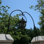 custom gas light iron arch