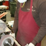 james on the polishing wheel