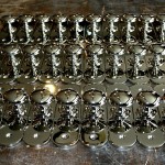 polished nickel cabinet knobs with backplates