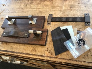 leather cabinet hardware